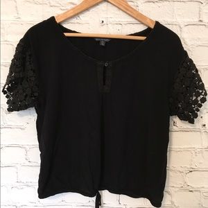 American Eagle outfitters Black shirt with lace